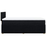 vidaXL Sommier à lattes de lit et matelas Noir 80x200 cm Tissu