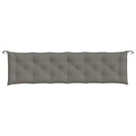 vidaXL Coussins de banc de jardin lot de 2 gris foncé mélangé tissu