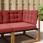 vidaXL Coussin de canapé d'extérieur 3 Pièces Bordeaux Polyester