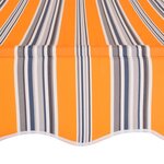 vidaXL Auvent rétractable manuel 350 cm Rayures jaunes et bleues