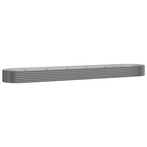 vidaXL Lit surélevé de jardin Acier galvanisé 507x100x36cm gris