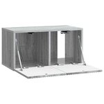 vidaXL Meuble TV mural 59 5 x 31 x 30 cm Sonoma gris Bois d'ingénierie