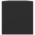 vidaXL Boîte de rangement de vinyles Noir 71x34x36cm Bois d'ingénierie