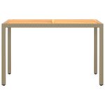 vidaXL Meubles à dîner de jardin et coussins 3 Pièces Poly rotin Beige