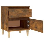 vidaXL Tables de chevet 2 Pièces Chêne fumé 40x35x50 cm