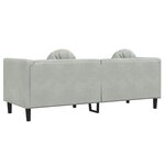 vidaXL Canapé avec coussins 3 places gris clair velours