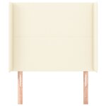vidaXL Tête de lit avec oreilles Crème 83x16x118/128 cm Similicuir