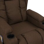 vidaXL Fauteuil de massage Marron Tissu