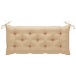 vidaXL Banc de jardin pliable avec coussin 118 cm Bambou