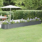 vidaXL Lit surélevé de jardin Acier galvanisé Anthracite