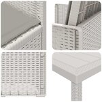 vidaXL Ensemble de salle à manger pour jardin avec coussin 7 Pièces PP