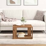 vidaXL Table Basse Bois Ancien 51 5x51 5x30 cm Bois Aggloméré