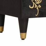 vidaXL Cabinet de chevet avec porte avec tiroir Noir 50 x 33 x 60 cm