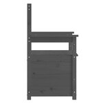 vidaXL Banc Gris 112 5x51 5x96 5 cm Bois de pin massif