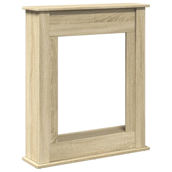 VidaXL Cadre de cheminée chêne sonoma 75x20x87 5 cm bois d'ingénierie