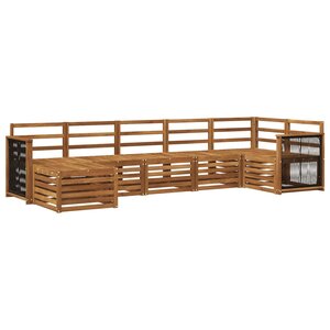 vidaXL Ensemble de canapés d'extérieur 6 pc Naturel