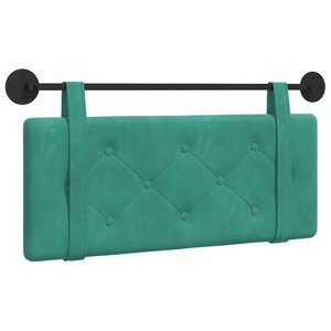 vidaXL Tête de lit suspendue Turquoise Velours