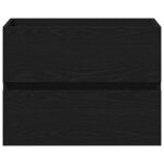 vidaXL Meuble Sous Lavabo avec tiroir Chêne noir 60 x 38.5 x 45 cm