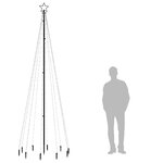 vidaXL Sapin de Noël avec piquet Coloré 310 LED 300 cm
