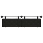 vidaXL Tête de lit suspendue Noir Simili cuir