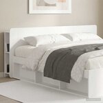 vidaXL Cabinet de Tête de Lit avec stockage Blanc Bois d'ingénierie