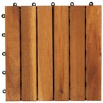 vidaXL Tuiles de terrasse modèle vertical 30 x 30 cm acacia 20 Pièces