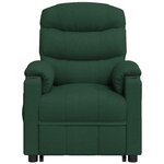 vidaXL Fauteuil de massage Vert foncé Tissu