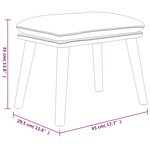 vidaXL Repose-pied Gris clair 45x29 5x35 cm Velours