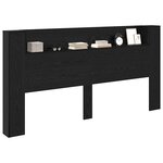 vidaXL Tête de lit Chêne noir 200 x 15 x 103 5 cm Bois d'ingénierie