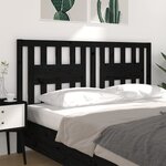 vidaXL Tête de lit Noir 126x4x100 cm Bois massif de pin