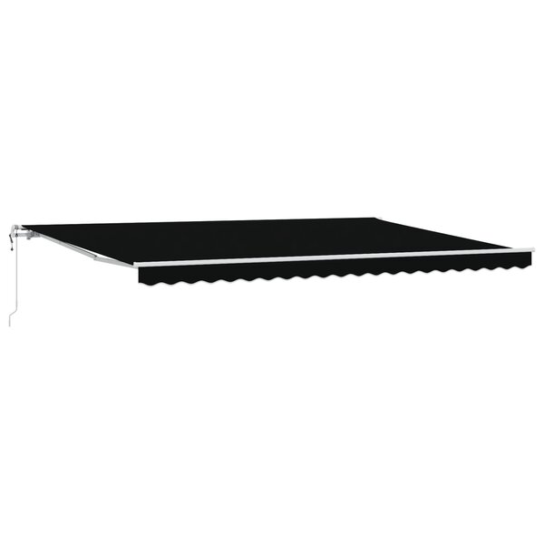 vidaXL Store rétractable automatique noir 500x300 cm