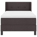 vidaXL Lit boxspring avec matelas Marron foncé 80 x 200 cm