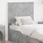 vidaXL Tête de lit avec tête de lit Gris béton 75 cm Bois d'ingénierie