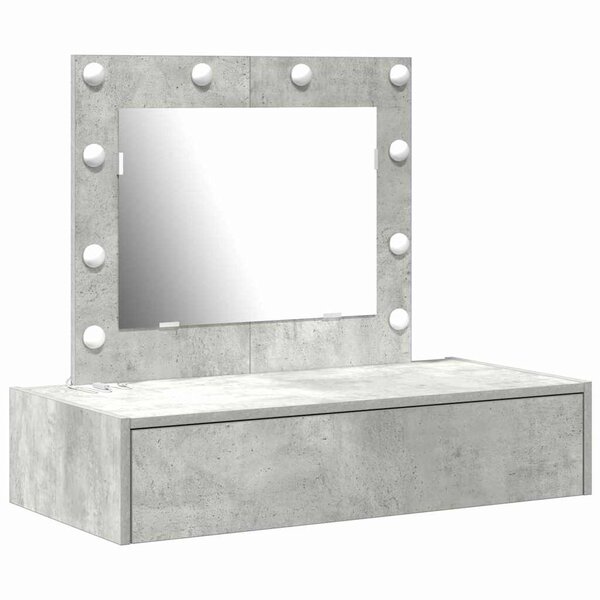 vidaXL Table de Toilette Gris 83 x 40 x 70 cm Bois d'ingénierie