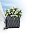 LECHUZA Supports pour jardinière de balcon Noir 19033