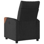 vidaXL Fauteuil inclinable électrique Noir Tissu