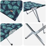 vidaXL Lits de camping pliants 2 Pièces avec sac de transport Motif de feuilles Tissu Oxford 600D