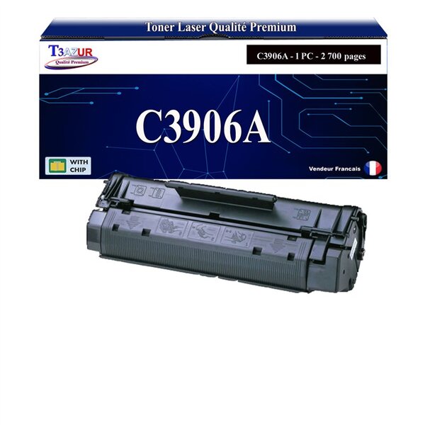 T3AZUR -Toner compatible avec HP C3906A (06A) pour HP LaserJet 3100  3100SE  3100X  3150  3150SE  3150X  5L  5L FS  5L Xtra  6L  6L SE  6L XI