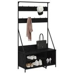 vidaXL Porte-vêtements Chêne noir 100 x 41 x 184 cm Bois d'ingénierie