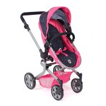 Bayer Chic 2000 595-84 - Poussette pour poupée combinée 2 en 1 Mika Rose bleu marine avec pois