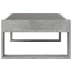 vidaXL Table basse avec LED infini gris béton 90x53x30 cm