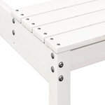 vidaXL Table de pique-nique blanc 160x134x75 cm bois massif de pin