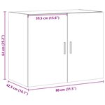 vidaXL Armoire murale chêne fumé 80x42 5x64 cm bois d'ingénierie