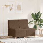 vidaXL Unité de Sofa Modulaire Sans Accoudoirs 2 Pièces Marron