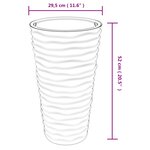 vidaXL Jardinière et intérieur amovible anthracite aspect rainuré