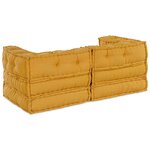 vidaXL Unité de canapé modulaire 2 Pièces Jaune 140 x 70 x 56 cm Tissu