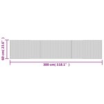 vidaXL Tapis rectangulaire marron 60x300 cm bambou