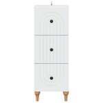 vidaXL Armoire à tiroirs Blanc 33 x 34 5 x 90 cm Bois d'ingénierie