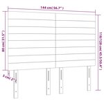 vidaXL Tête de lit à LED Rose 144x5x118/128 cm Velours