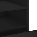 vidaXL Table de chevet noir 45x50x50 cm bois d’ingénierie